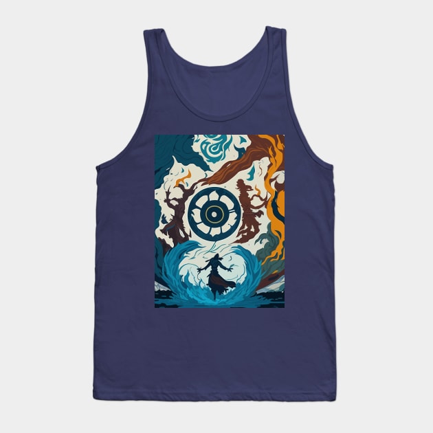 FOUR ELEMENTAL BENDING ARTS FROM AVATAR Tank Top by KAVIPRIYAMART